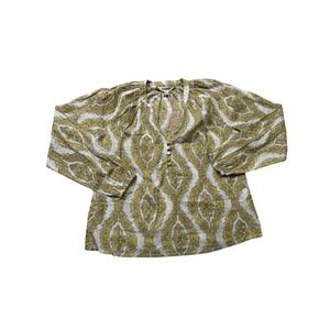 Boden Mustard Paisley Boho Top – US 6 – NWT